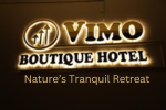 vimo hotel logo with tagline